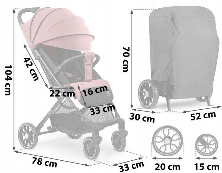 Прогулянкова коляска Nukido Paseo Pink 716004 фото