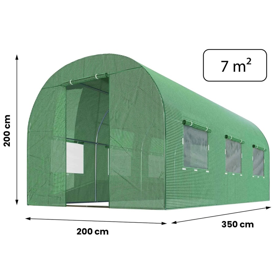 Теплиця з вікнами Plonos 2х3,5м (7м²) - профіль 19х0,6мм (Польща) 2104253872 фото