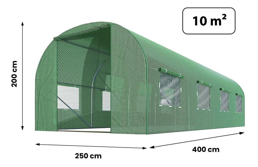 Теплиця з вікнами Plonos 2,5х4м (10м²) - посилений профіль 25х0,7мм (Польща) 2104270415 фото